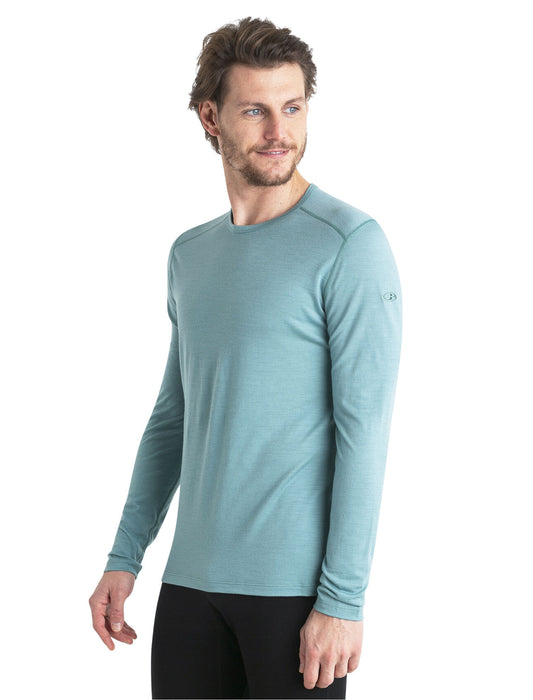 Icebreaker Merino 200 Oasis Long Sleeve Crewe Thermal Top  Cloud Ray Herr - Underställ