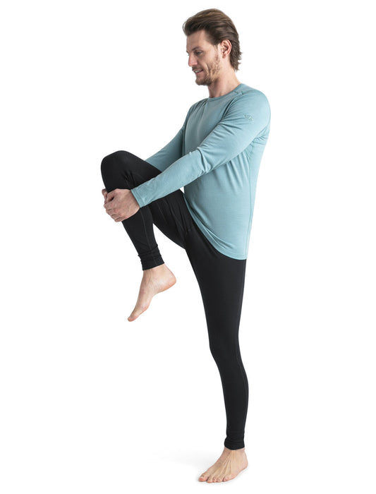 Icebreaker Merino 200 Oasis Long Sleeve Crewe Thermal Top  Cloud Ray Herr - Underställ