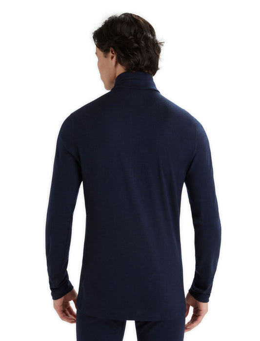 Icebreaker Merino 200 Oasis Long Sleeve Half Zip Thermal Top Midnight Navy Herr - Underställ