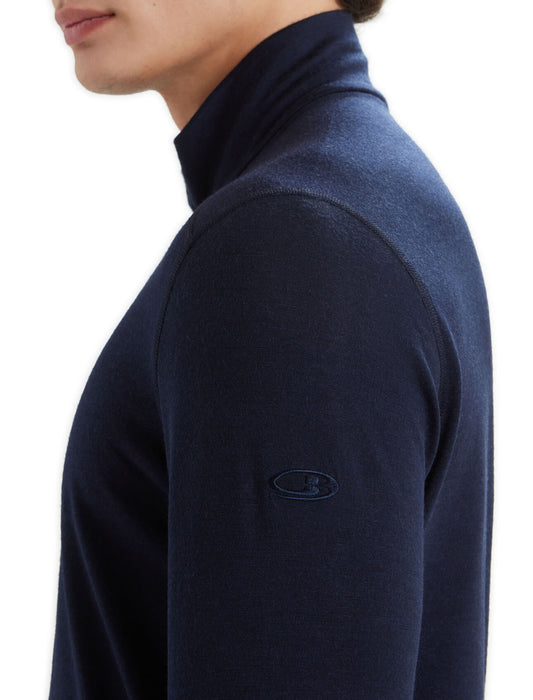 Icebreaker Merino 200 Oasis Long Sleeve Half Zip Thermal Top Midnight Navy Herr - Underställ