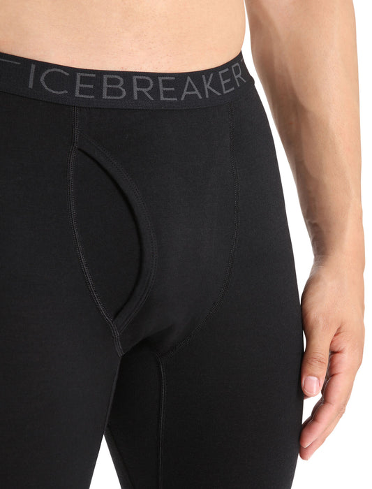 Icebreaker Merino 200 Oasis Leggings with Fly Black Herr - Underställ