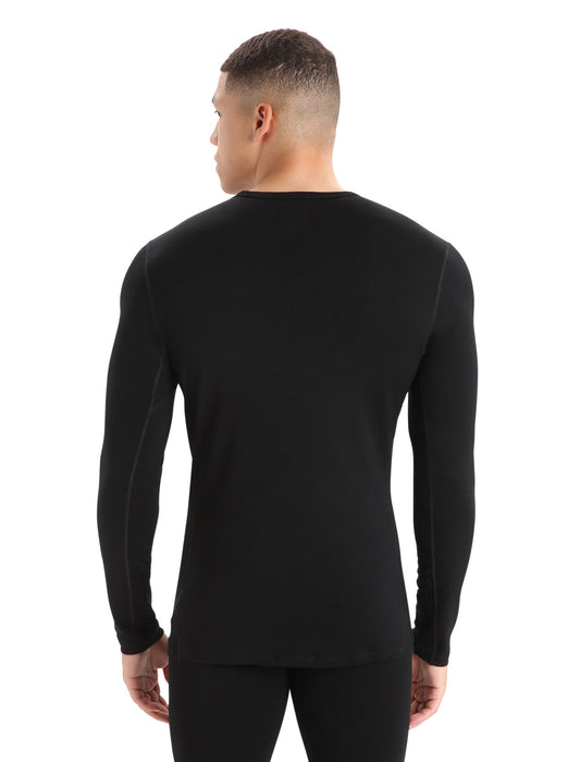 Icebreaker Merino 260 Tech Long Sleeve Crewe Thermal Top Black Herr - Underställ