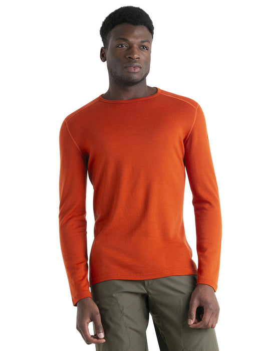 Icebreaker Merino 260 Tech Long Sleeve Crewe Thermal Top Molten Herr - Underställ