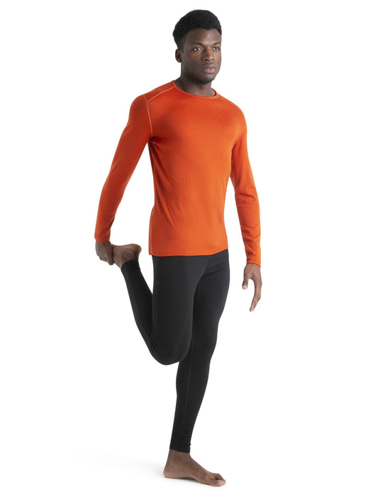 Icebreaker Merino 260 Tech Long Sleeve Crewe Thermal Top Molten Herr - Underställ