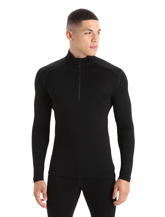 Icebreaker Merino 260 Tech Long Sleeve Half Zip Thermal Top  Black Herr - Underställ