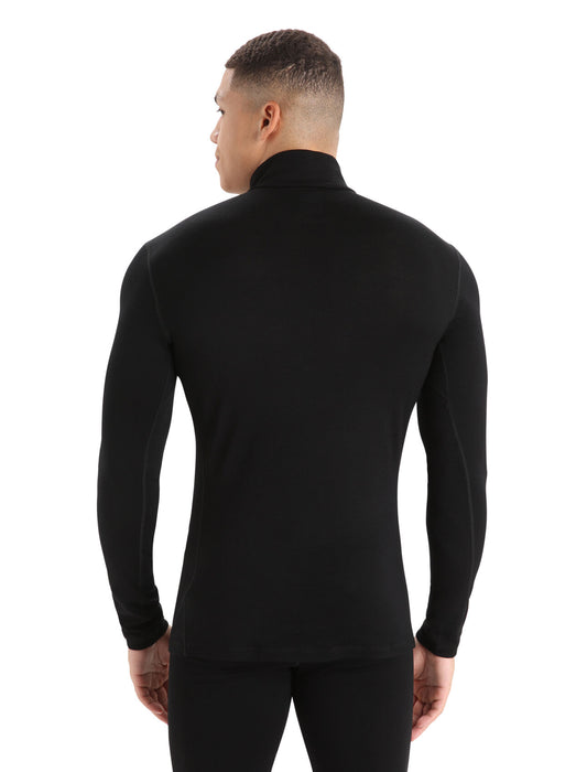 Icebreaker Merino 260 Tech Long Sleeve Half Zip Thermal Top  Black Herr - Underställ