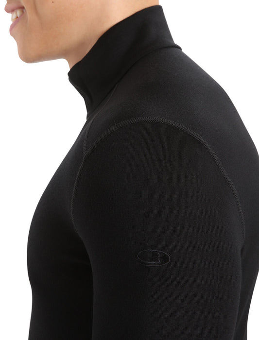 Icebreaker Merino 260 Tech Long Sleeve Half Zip Thermal Top  Black Herr - Underställ