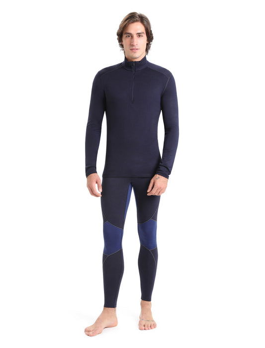 Icebreaker Merino 260 Tech Long Sleeve Half Zip Thermal Top  Midnight Navy Herr - Underställ