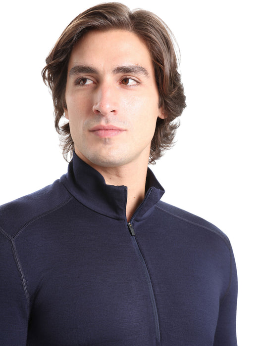 Icebreaker Merino 260 Tech Long Sleeve Half Zip Thermal Top  Midnight Navy Herr - Underställ