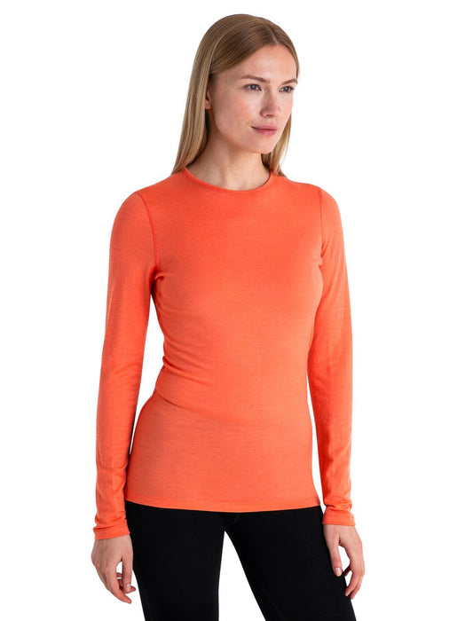 Icebreaker Merino 200 Oasis Long Sleeve Crewe Thermal Top  Tang Dam - Underställ Dam