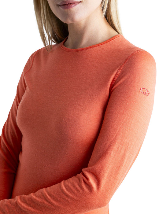 Icebreaker Merino 200 Oasis Long Sleeve Crewe Thermal Top  Tang Dam - Underställ Dam