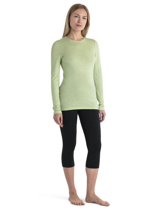 Icebreaker Merino 200 Oasis Long Sleeve Crewe Thermal Top  Glazen Dam - Underställ Dam