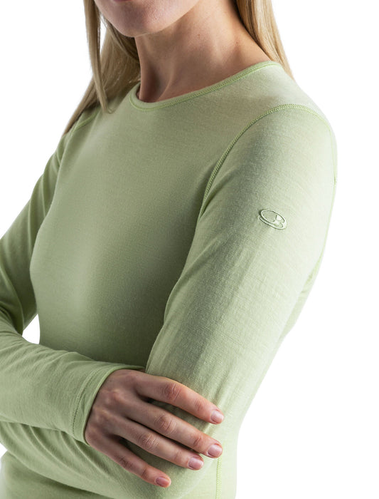 Icebreaker Merino 200 Oasis Long Sleeve Crewe Thermal Top  Glazen Dam - Underställ Dam