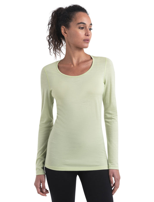 Icebreaker Merino 200 Oasis Long Sleeve Scoop Neck Thermal Top  Glazen Dam - Underställ Dam