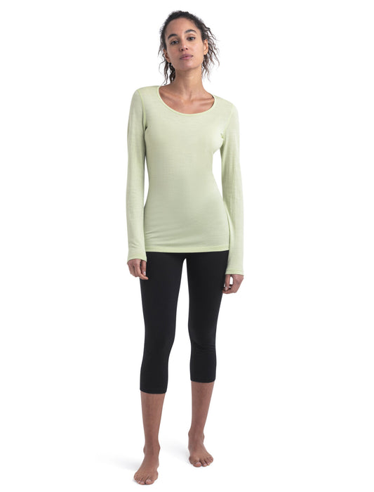 Icebreaker Merino 200 Oasis Long Sleeve Scoop Neck Thermal Top  Glazen Dam - Underställ Dam