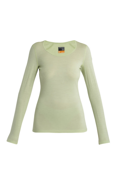 Icebreaker Merino 200 Oasis Long Sleeve Scoop Neck Thermal Top  Glazen Dam - Underställ Dam