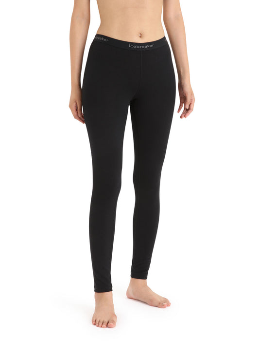 Icebreaker Merino 200 Oasis Thermal Leggings  Black Dam - Underställ Dam