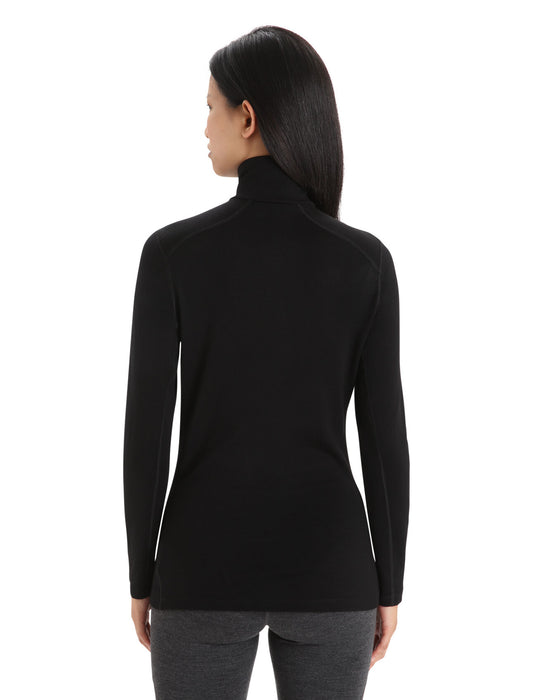 Icebreaker Merino 260 Tech Long Sleeve Half Zip Thermal Top  Black Dam - Underställ Dam