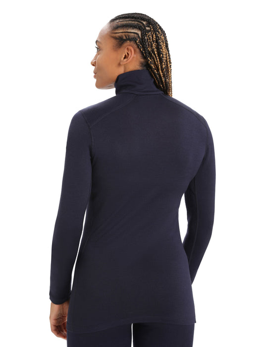 Icebreaker Merino 260 Tech Long Sleeve Half Zip Thermal Top  Midnight Navy Dam - Underställ Dam