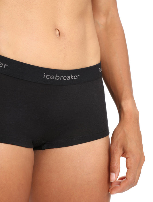 Icebreaker Merino 200 Oasis Thermal Boy Shorts  Black Dam - Underkläder Dam