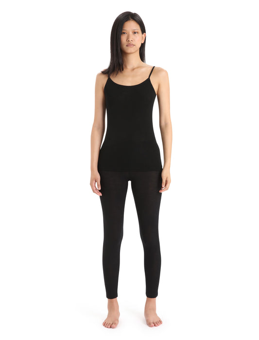 Icebreaker Merino 175 Everyday Cami Thermal Singlet Black Dam - Underställ Dam