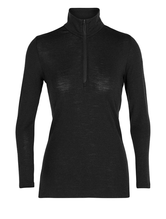 Icebreaker Merino 175 Everyday Long Sleeve Half Zip Thermal Top  Black Dam - Underställ Dam