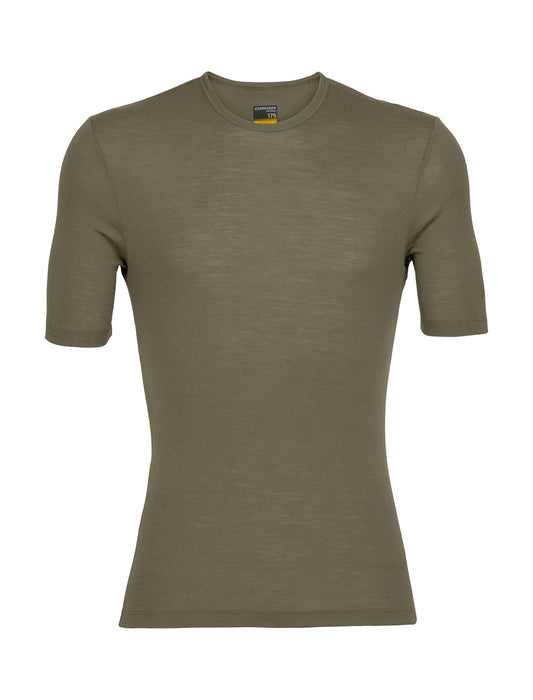 Icebreaker Merino 175 Everyday Short Sleeve Crewe Thermal Top Loden Herr - Underställ