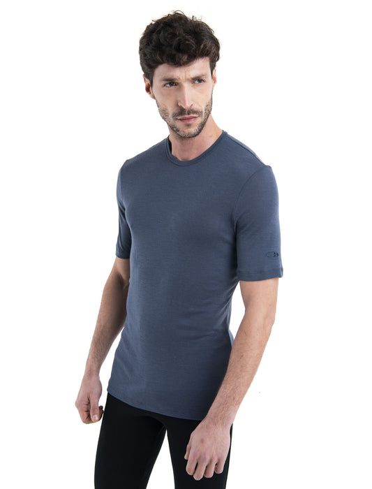 Icebreaker Merino 175 Everyday Short Sleeve Crewe Thermal Top Graphite Herr - Underställ