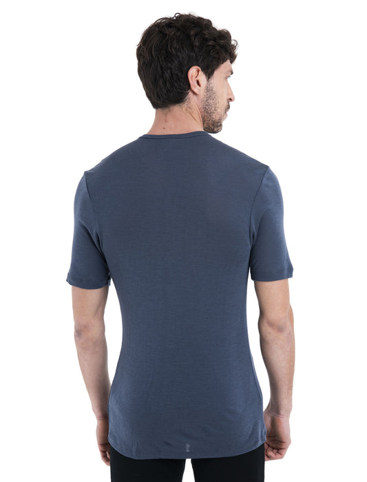 Icebreaker Merino 175 Everyday Short Sleeve Crewe Thermal Top Graphite Herr - Underställ