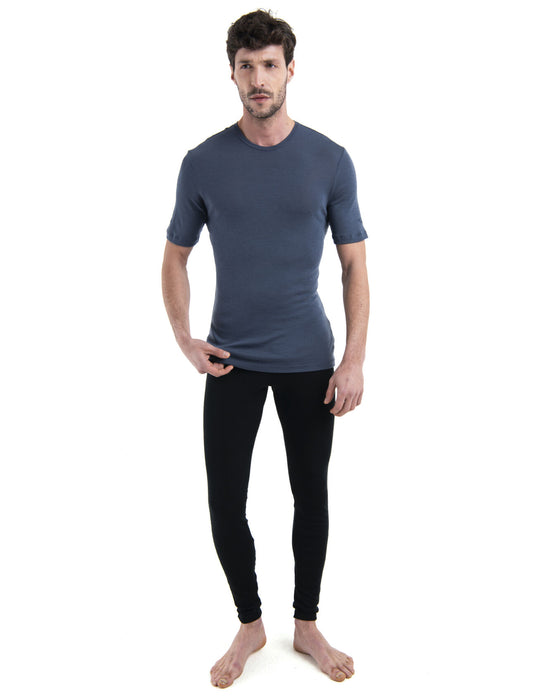 Icebreaker Merino 175 Everyday Short Sleeve Crewe Thermal Top Graphite Herr - Underställ