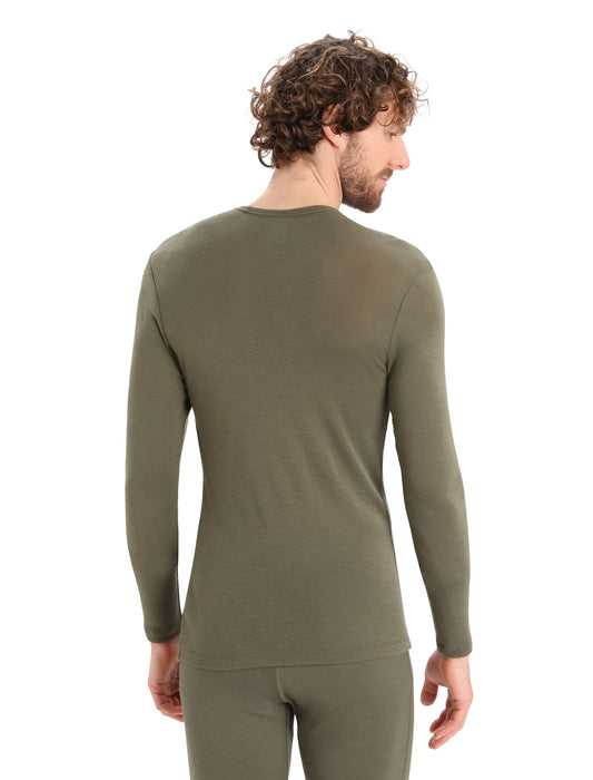 Icebreaker Merino 175 Everyday Long Sleeve Crewe Thermal Top Loden Herr - Underställ