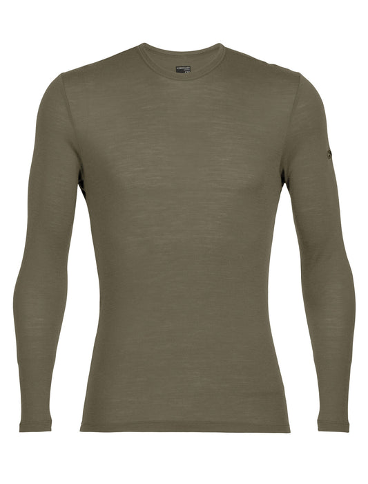 Icebreaker Merino 175 Everyday Long Sleeve Crewe Thermal Top Loden Herr - Underställ