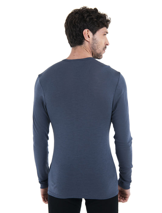 Icebreaker Merino 175 Everyday Long Sleeve Crewe Thermal Top  Graphite Herr - Underställ