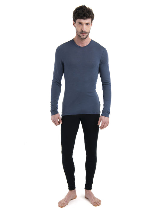 Icebreaker Merino 175 Everyday Long Sleeve Crewe Thermal Top  Graphite Herr - Underställ