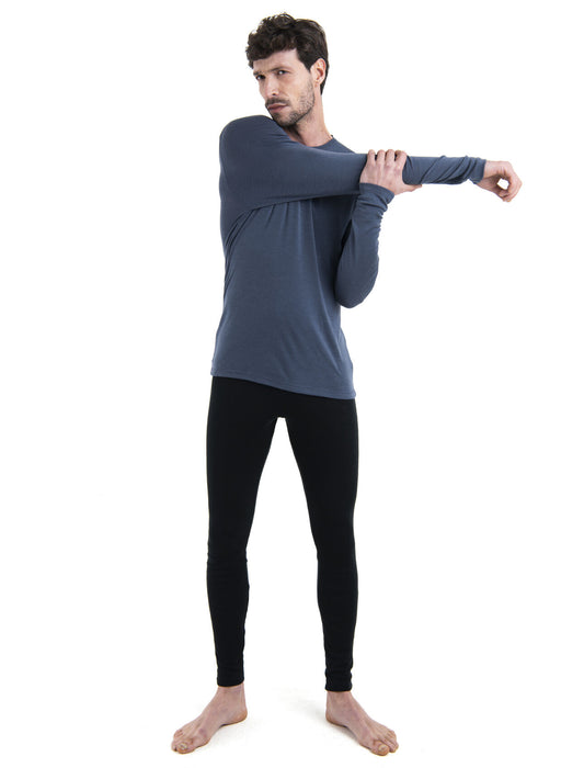 Icebreaker Merino 175 Everyday Long Sleeve Crewe Thermal Top  Graphite Herr - Underställ