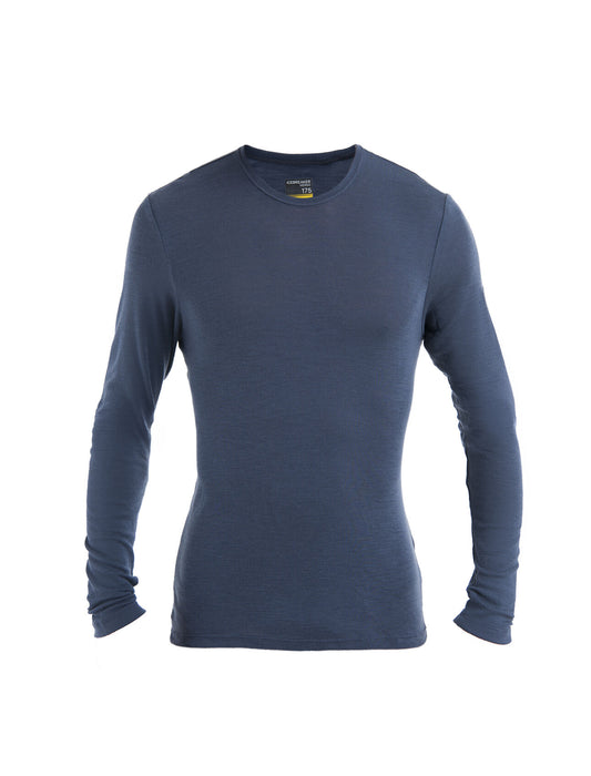 Icebreaker Merino 175 Everyday Long Sleeve Crewe Thermal Top  Graphite Herr - Underställ