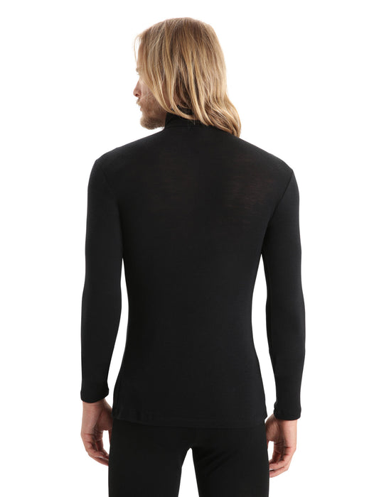 Icebreaker Merino 175 Everyday Long Sleeve Half Zip Thermal Top Black Herr - Underställ