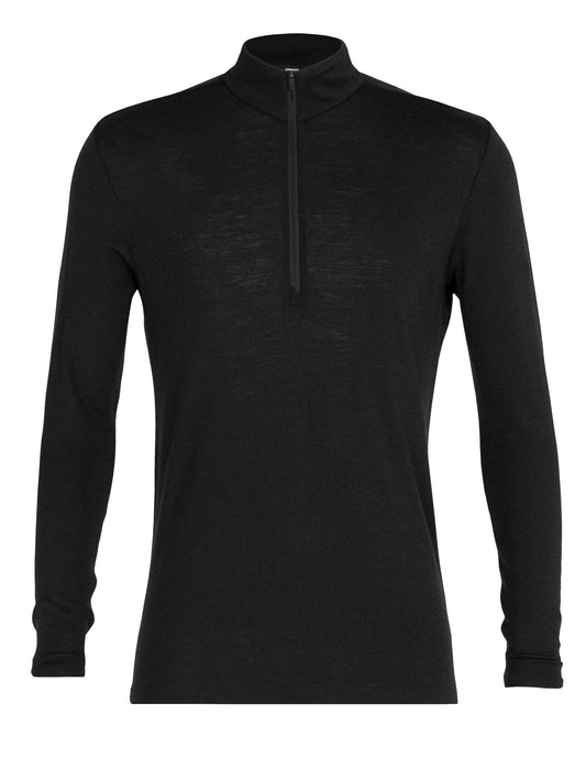 Icebreaker Merino 175 Everyday Long Sleeve Half Zip Thermal Top Black Herr - Underställ