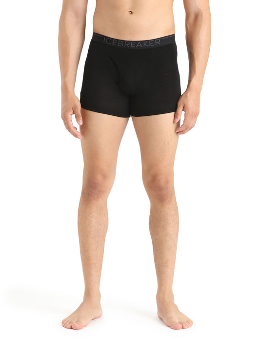 Icebreaker Merino 175 Everyday Thermal Boxers With Fly Black Herr - Underställ