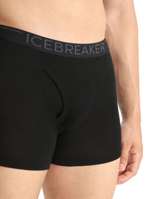 Icebreaker Merino 175 Everyday Thermal Boxers With Fly Black Herr - Underställ