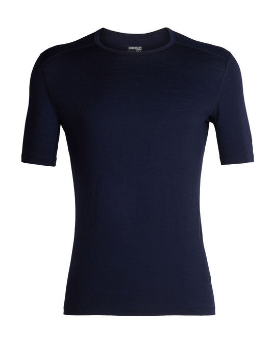 Icebreaker Merino 200 Oasis Short Sleeve Crewe Thermal Top Midnight Navy Herr - Underställ