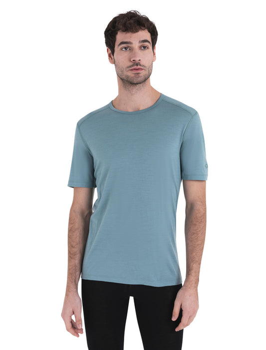 Icebreaker Merino 200 Oasis Short Sleeve Crewe Thermal Top Cloud Ray Herr - Underställ