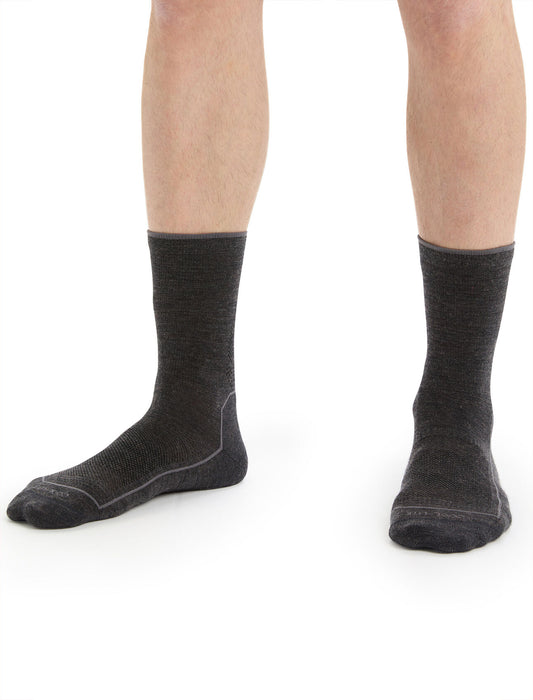 Icebreaker Merino Blend Hike Cool-Lite™ 3Q Crew Socks Jet Heather/Monsoon Herr - Strumpor