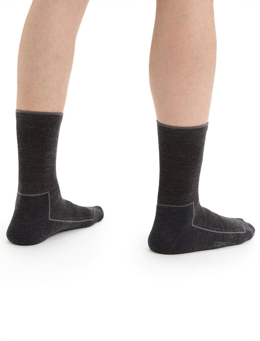 Icebreaker Merino Blend Hike Cool-Lite™ 3Q Crew Socks Jet Heather/Monsoon Herr - Strumpor