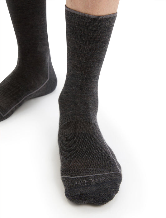 Icebreaker Merino Blend Hike Cool-Lite™ 3Q Crew Socks Jet Heather/Monsoon Herr - Strumpor