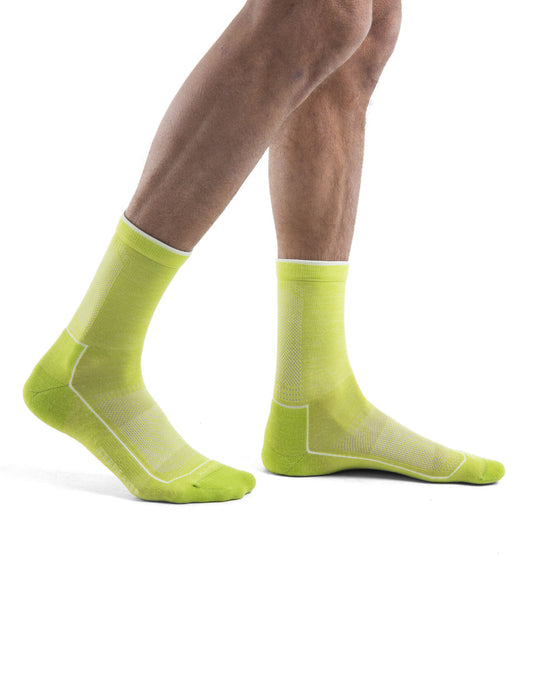 Icebreaker Merino Blend Hike Cool-Lite™ 3Q Crew Socks Hyper/Snow Herr - Strumpor