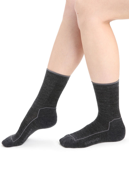 Icebreaker Merino Blend Hike Cool-Lite 3Q Crew Socks  Jet Heather/Monsoon Dam - Strumpor Dam