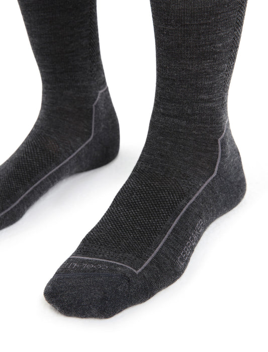 Icebreaker Merino Blend Hike Cool-Lite 3Q Crew Socks  Jet Heather/Monsoon Dam - Strumpor Dam