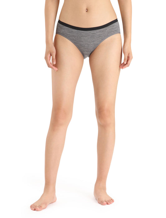 Icebreaker Merino Siren Hipkini Briefs  Gritstone Heather Dam - Underkläder Dam