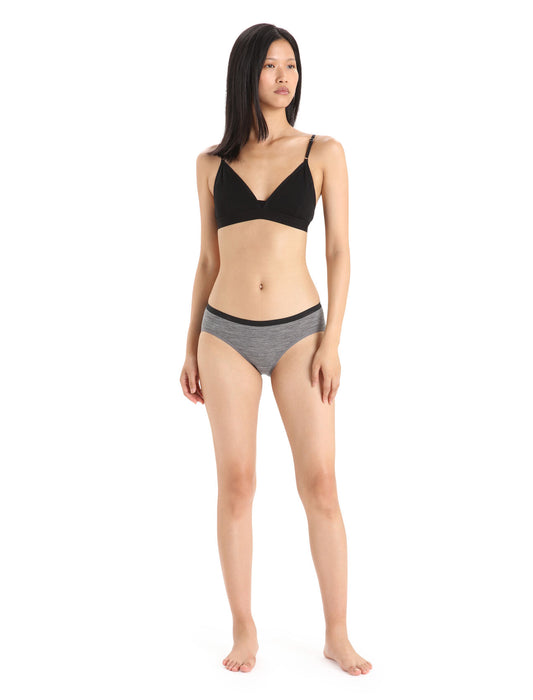 Icebreaker Merino Siren Hipkini Briefs  Gritstone Heather Dam - Underkläder Dam